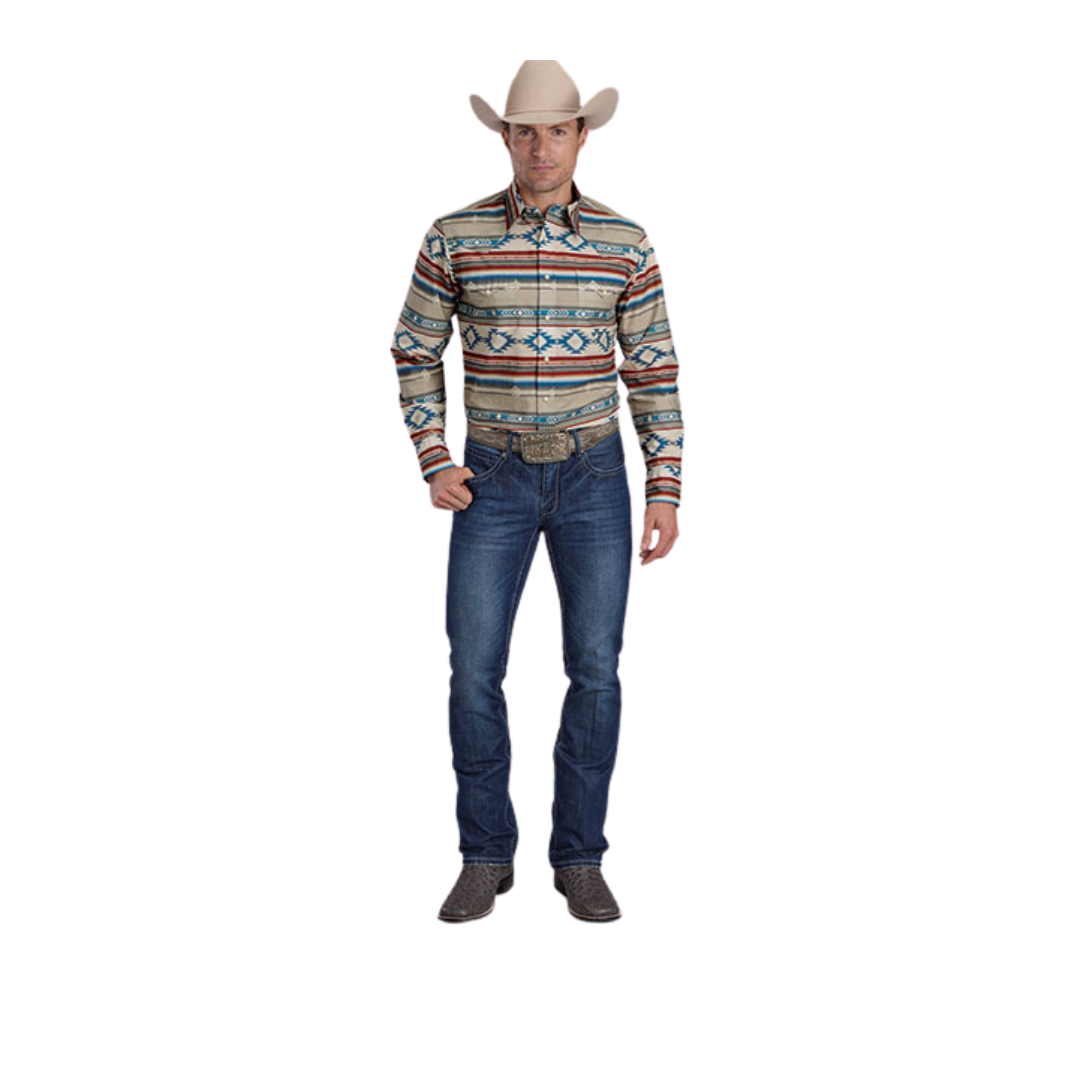 Roper Men's Aztec Print Shirt