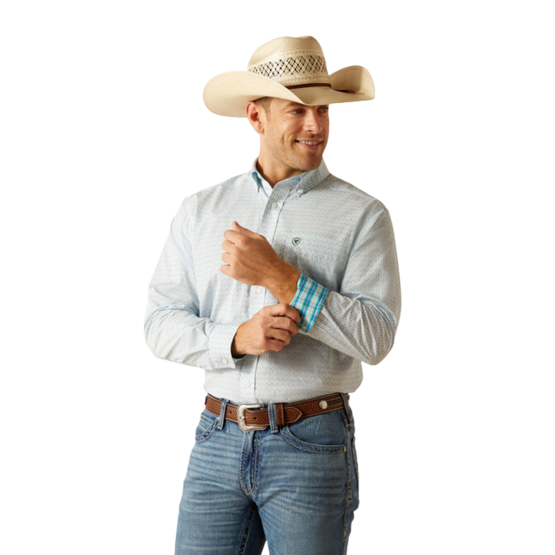 Ariat Men's Wrinklee Free Kolton White Shirt
