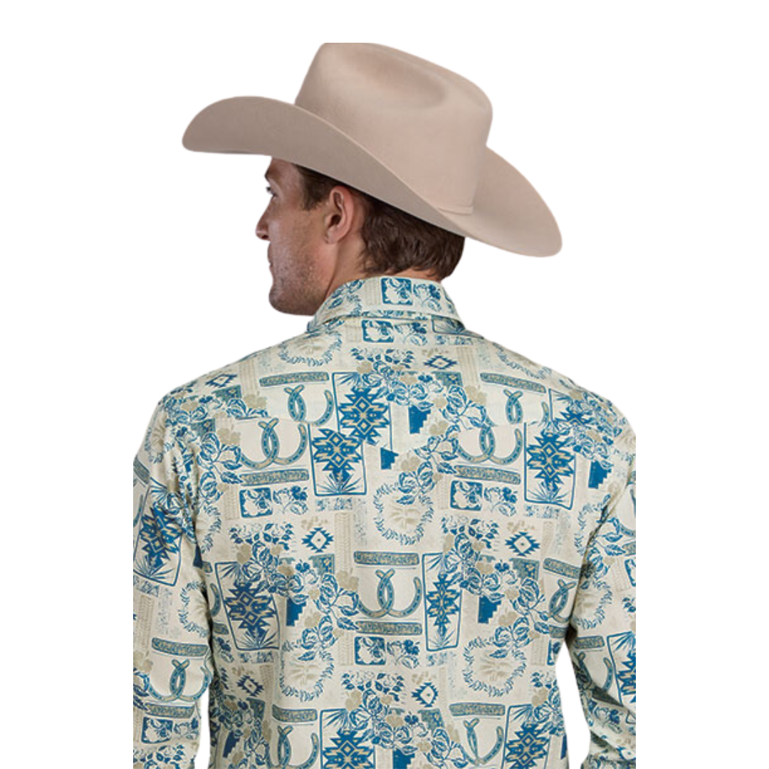 Roper Men's Performance Tropical Resort Print Shirt