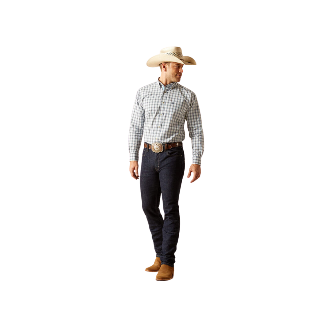 Ariat Men's Pro Series Rodney Classic Fit Blue Shirt