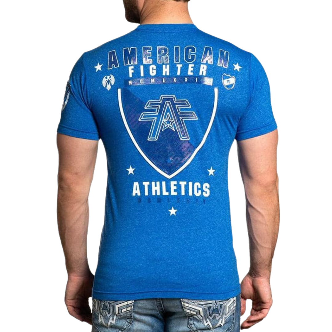 American Fighter Men's Beachwood Short Sleeve Blue Tee Shirt