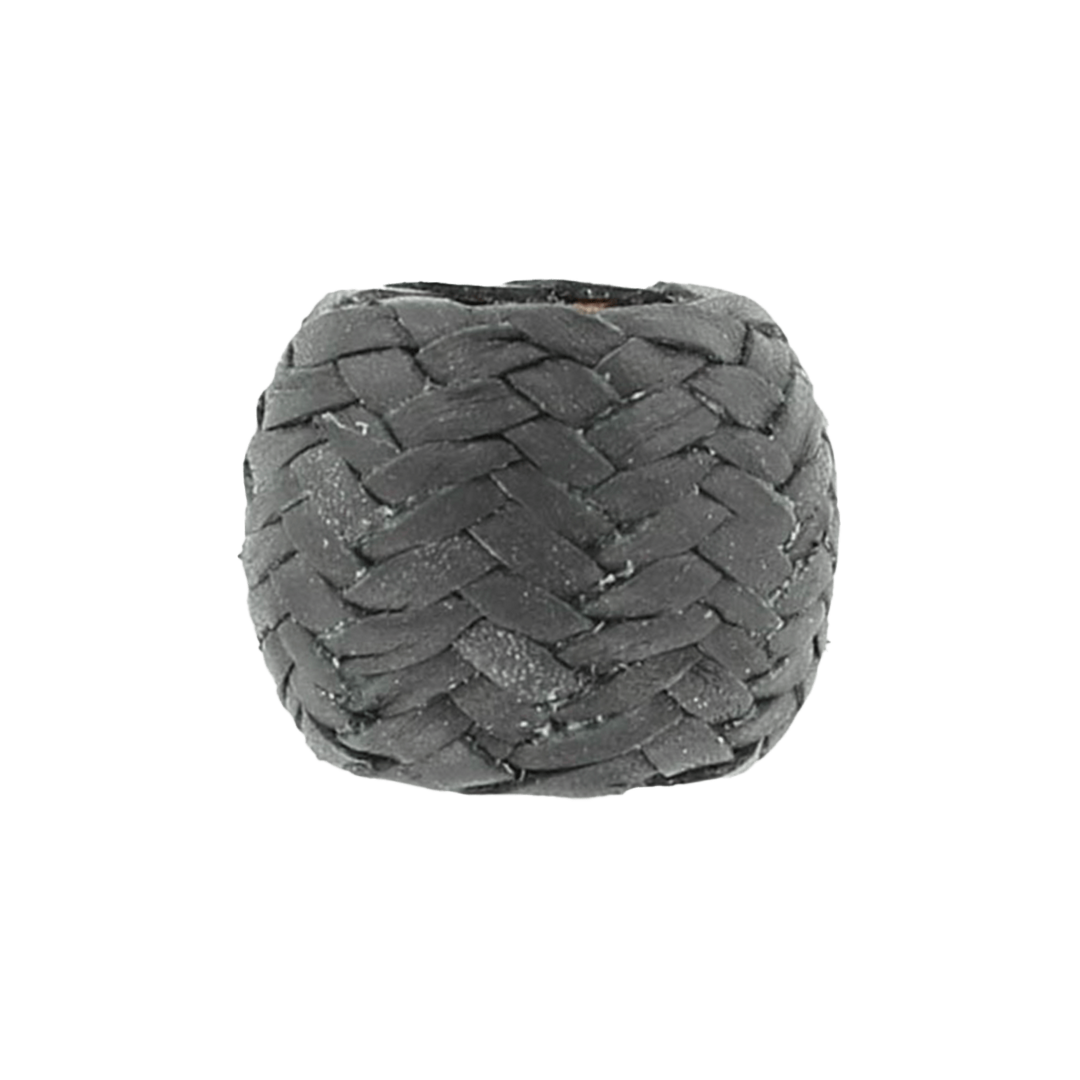 Double S Unisex Rawhide Black Scarf Slide