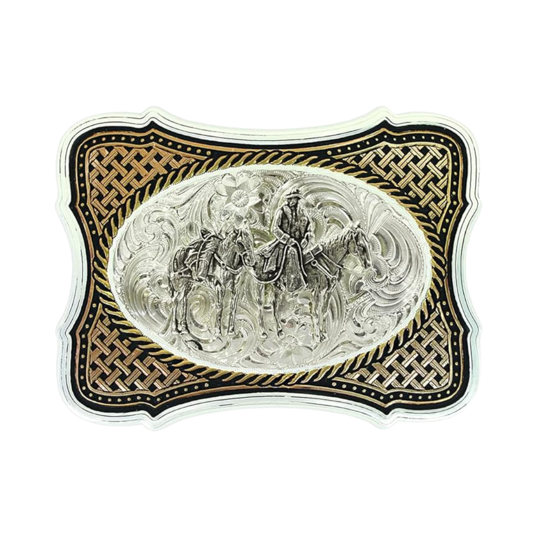Montana Silversmiths Men's Southwest Grey Buckle