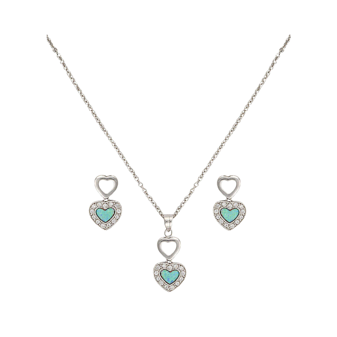 Montana Women's Silversmiths River Lights In Love Jewelry Set