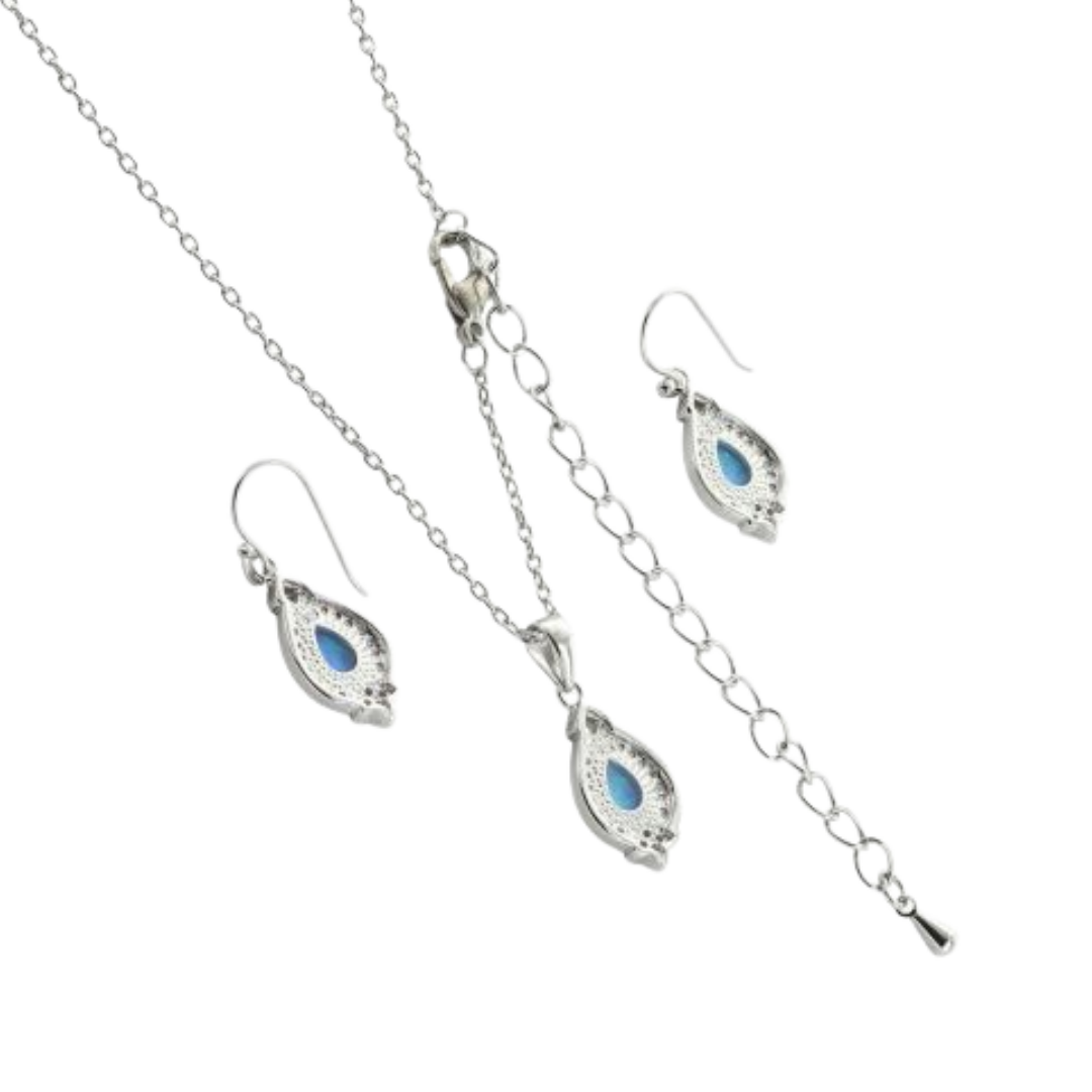 Montana Silversmiths Women's Royal Cluster Drop Silver Set