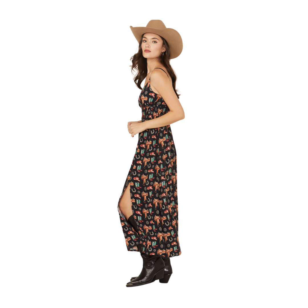 Rock & Roll Women's Conversational Print Midi Dress
