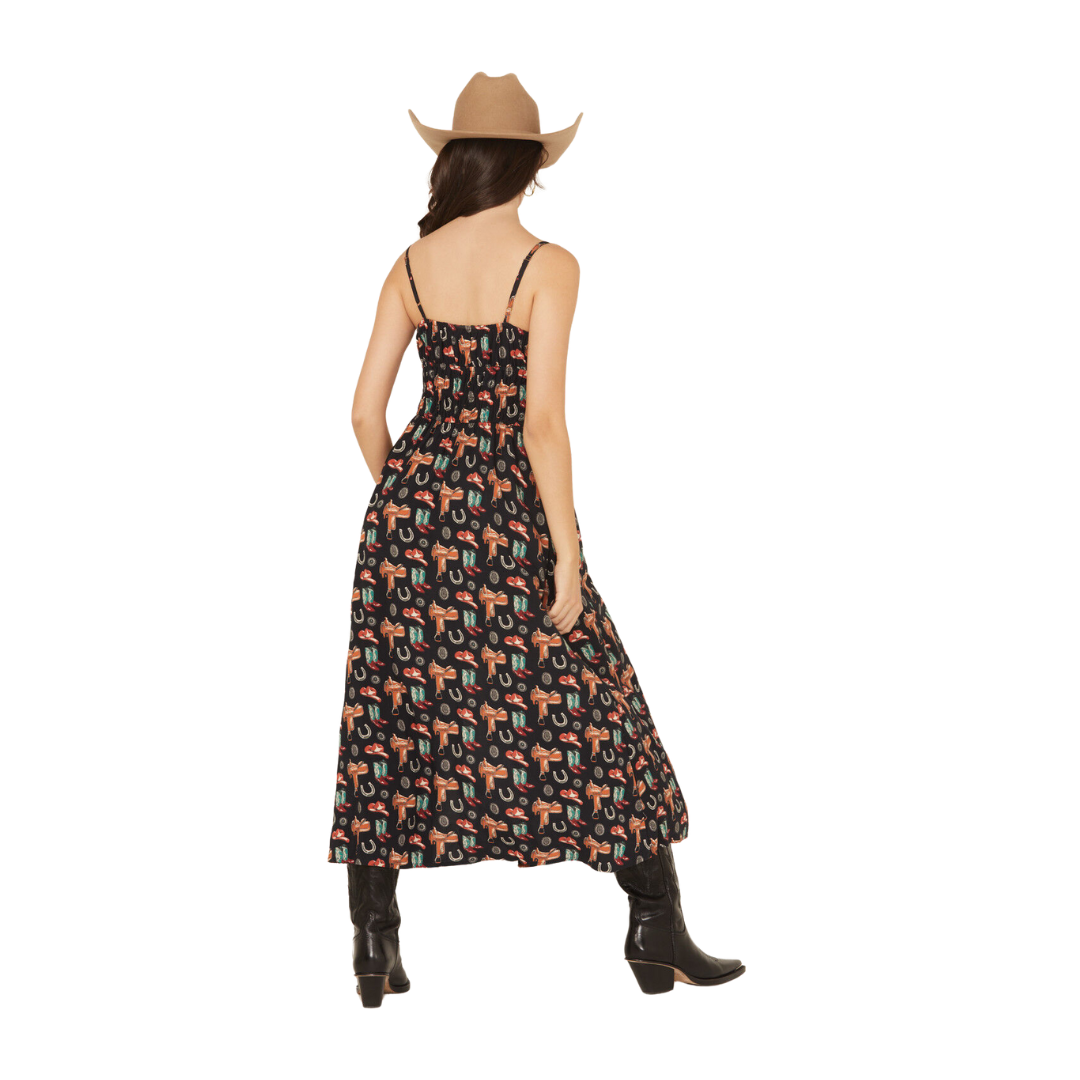 Rock & Roll Women's Conversational Print Midi Dress