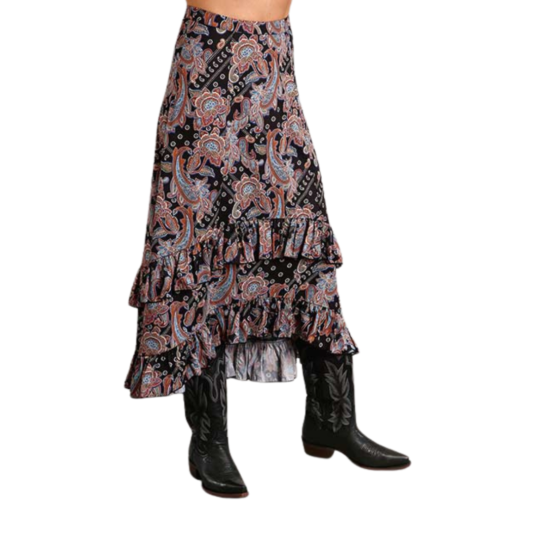 Roper Women's Poly Crepe Black Skirt