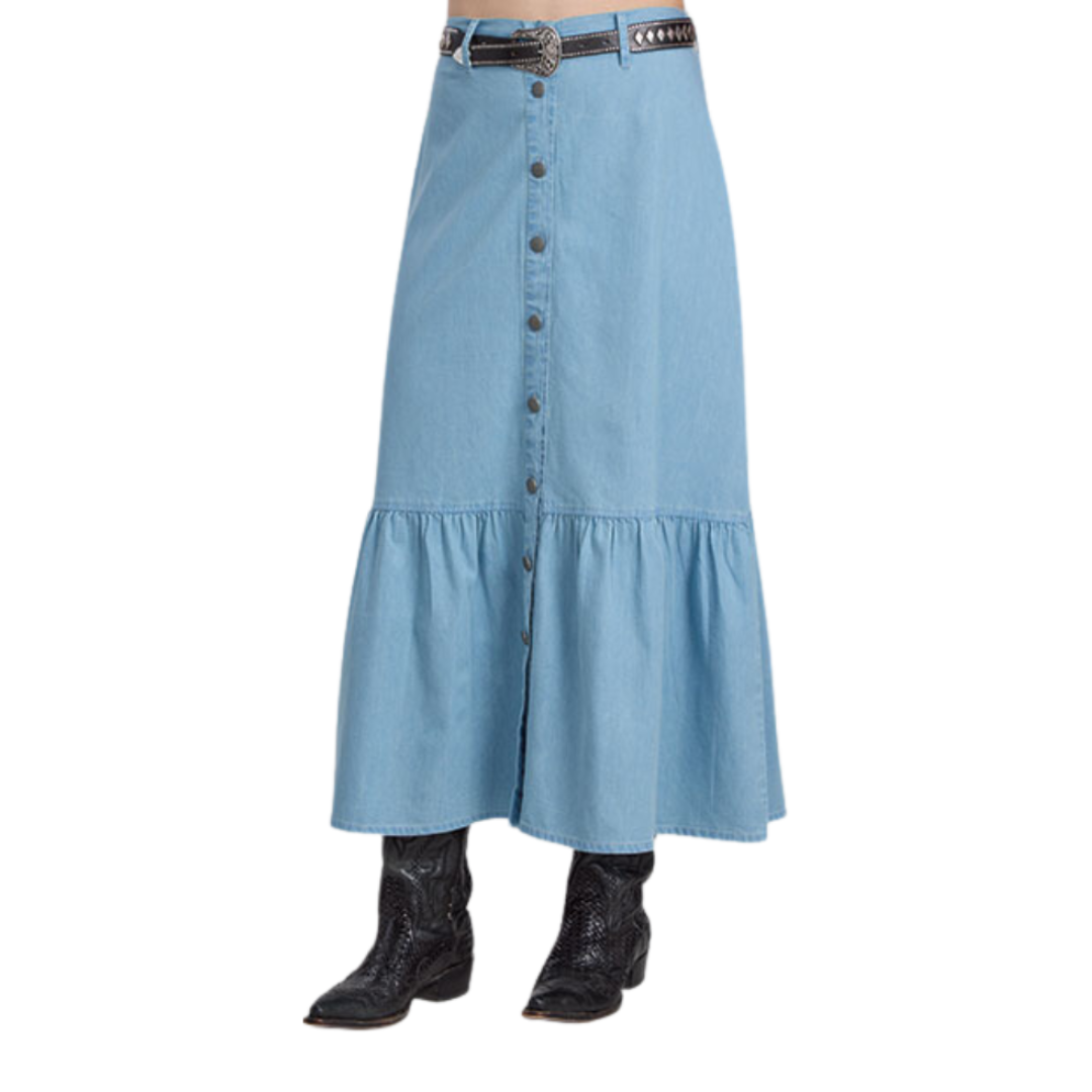 Roper Women's Cotton Denim Blue Skirt