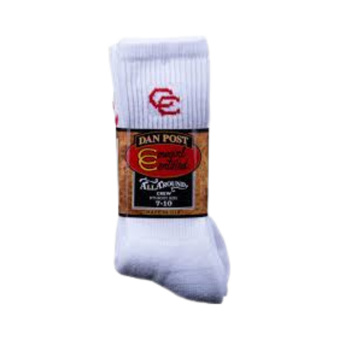 Dan Post Women's All Around Crew White Socks