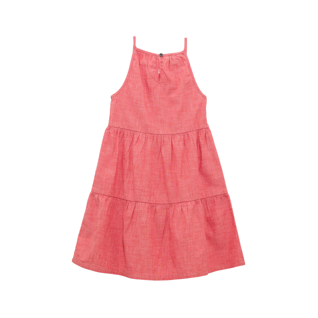 Wrangler Youth Girl's Americana Ruffle Red Dress