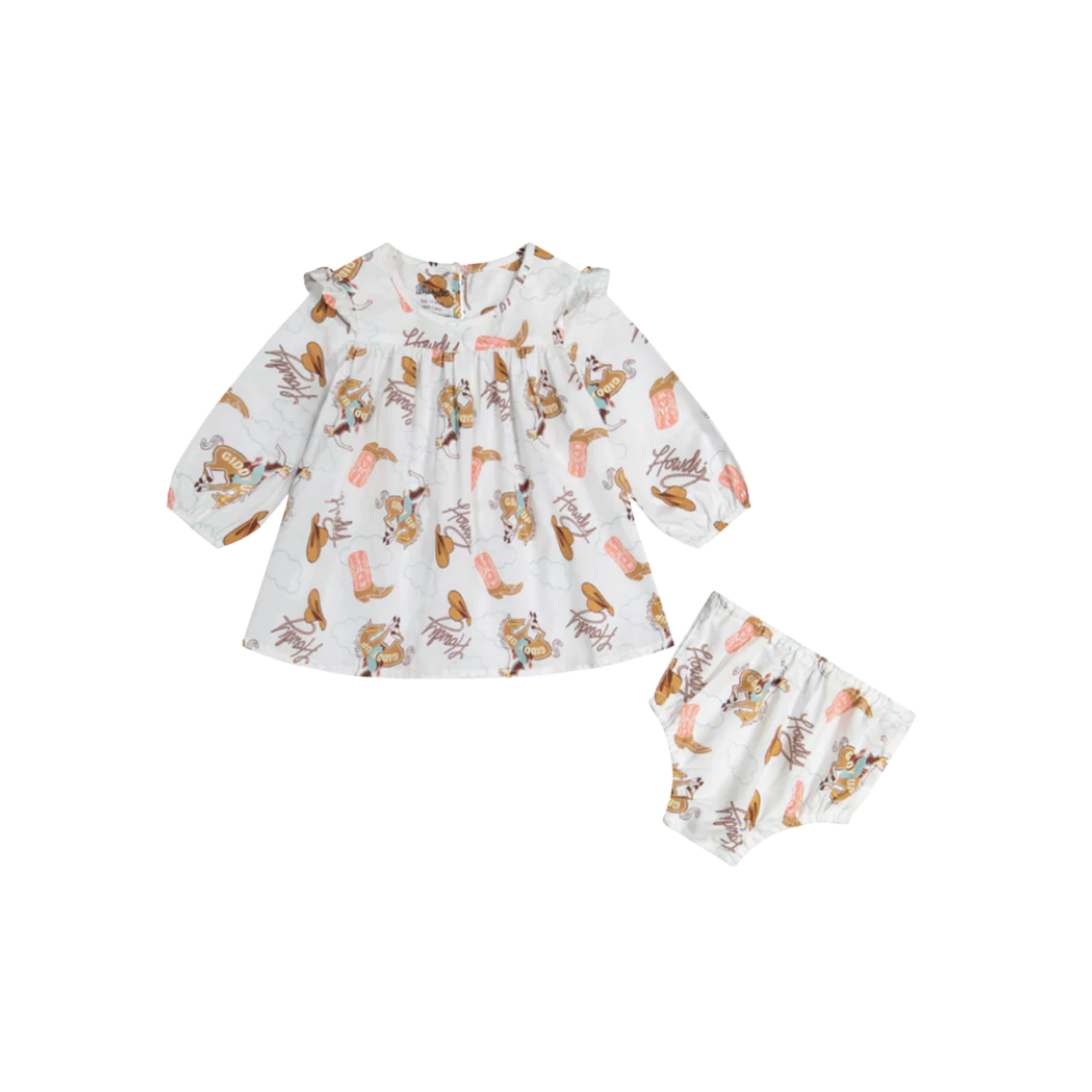 Wrangler Infant Girl's Graphic White Dress