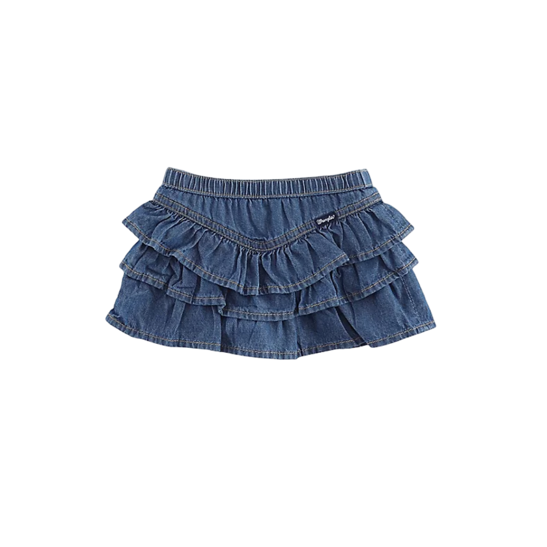 Wrangler Infant Girl's Denim Ruffle Blue Skirt