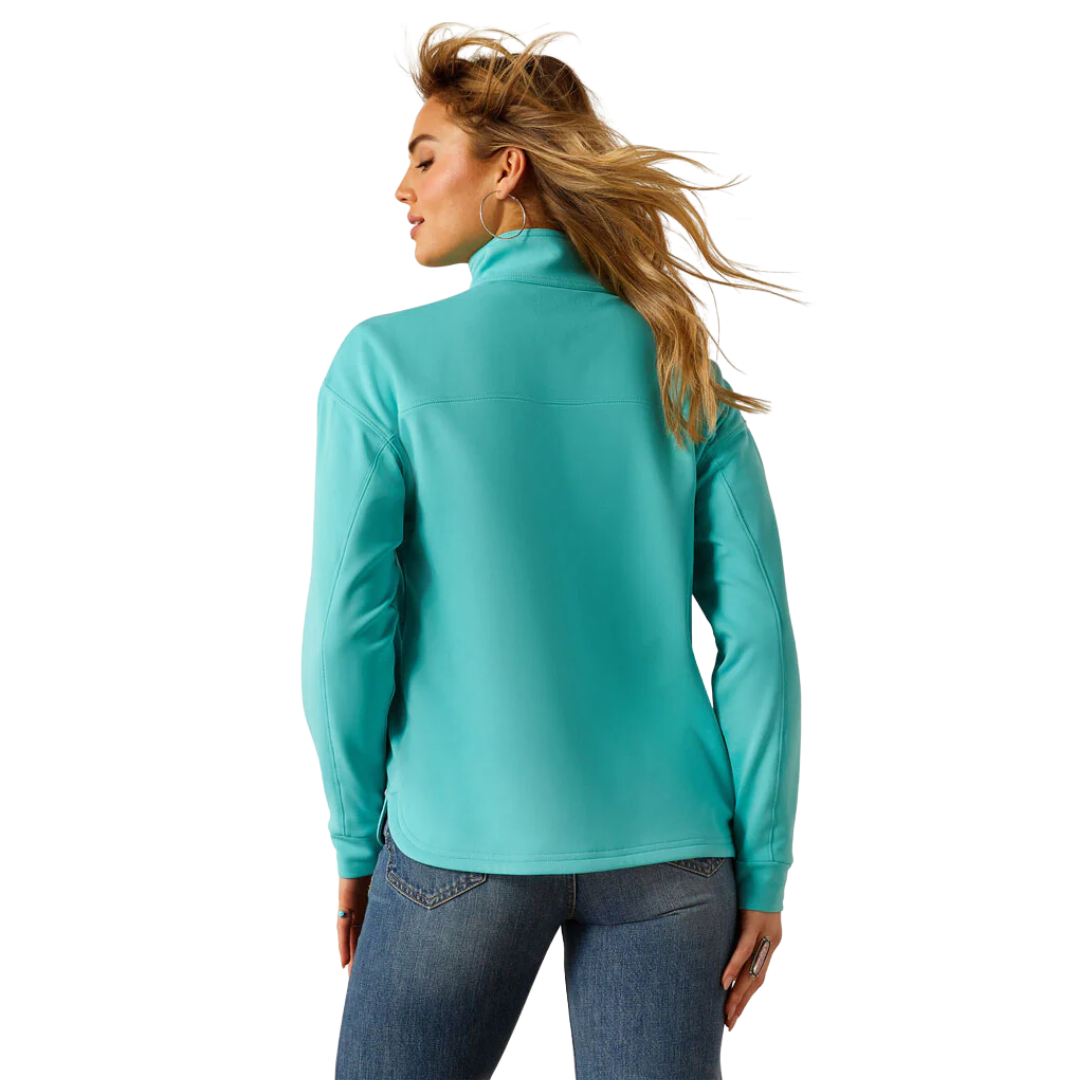 Ariat Women's Breeze Logo Zip Blue Turquoise Sweatshirt