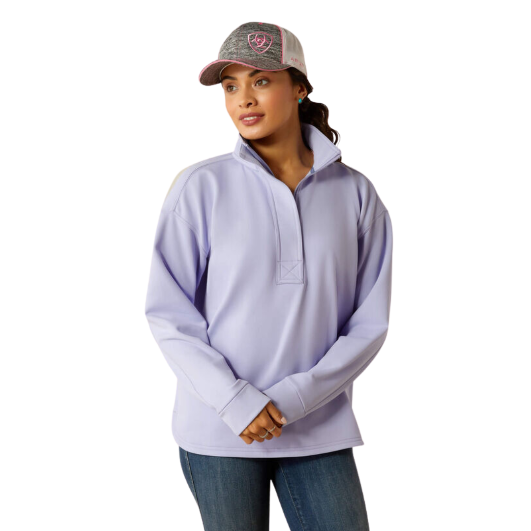 Ariat Women's Breeze Logo Zip Sweet Lavender Sweatshirt