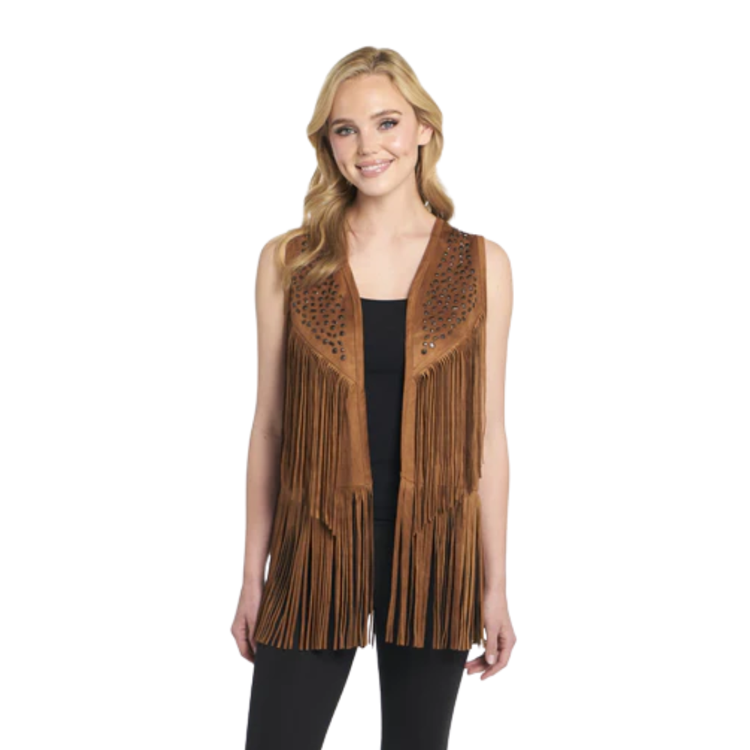 Cripple Creek Women's Copper Polyester Brown Vest