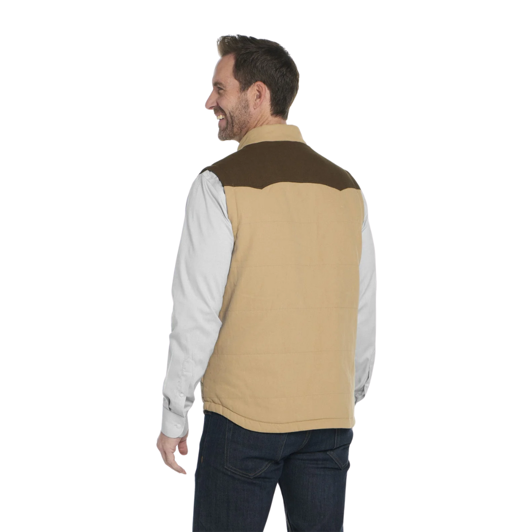 cripple Creek Quilted Wheat Vest