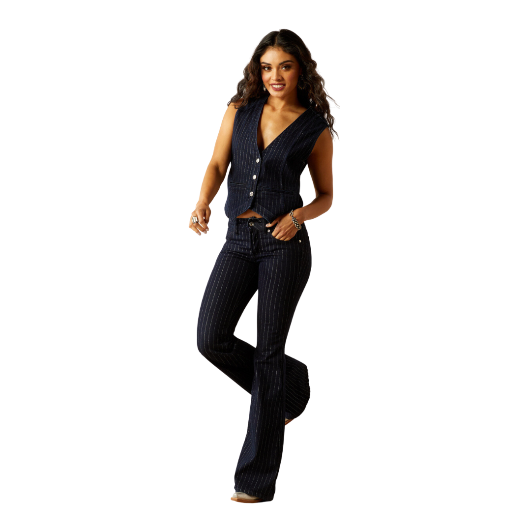 Ariat Women's Tailored Silver Stripe Rinse Vest