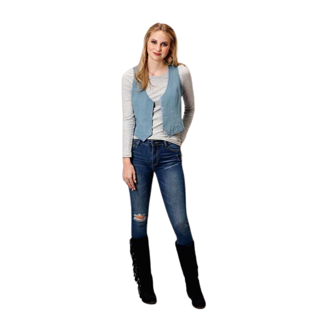Roper Women's Cotton Denim Blue Vest