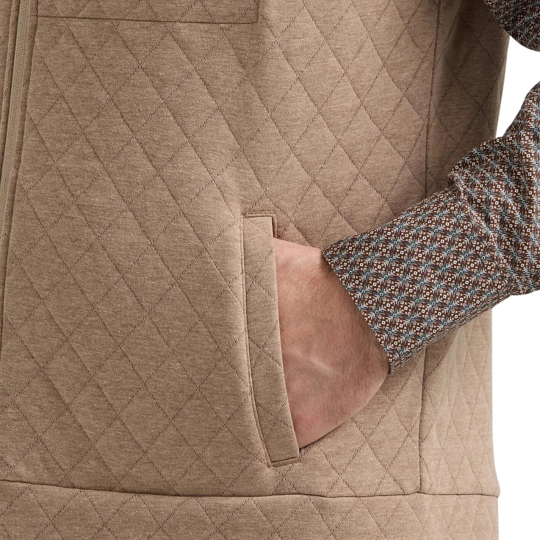 Wrangler Men's Knit Taupe Vest