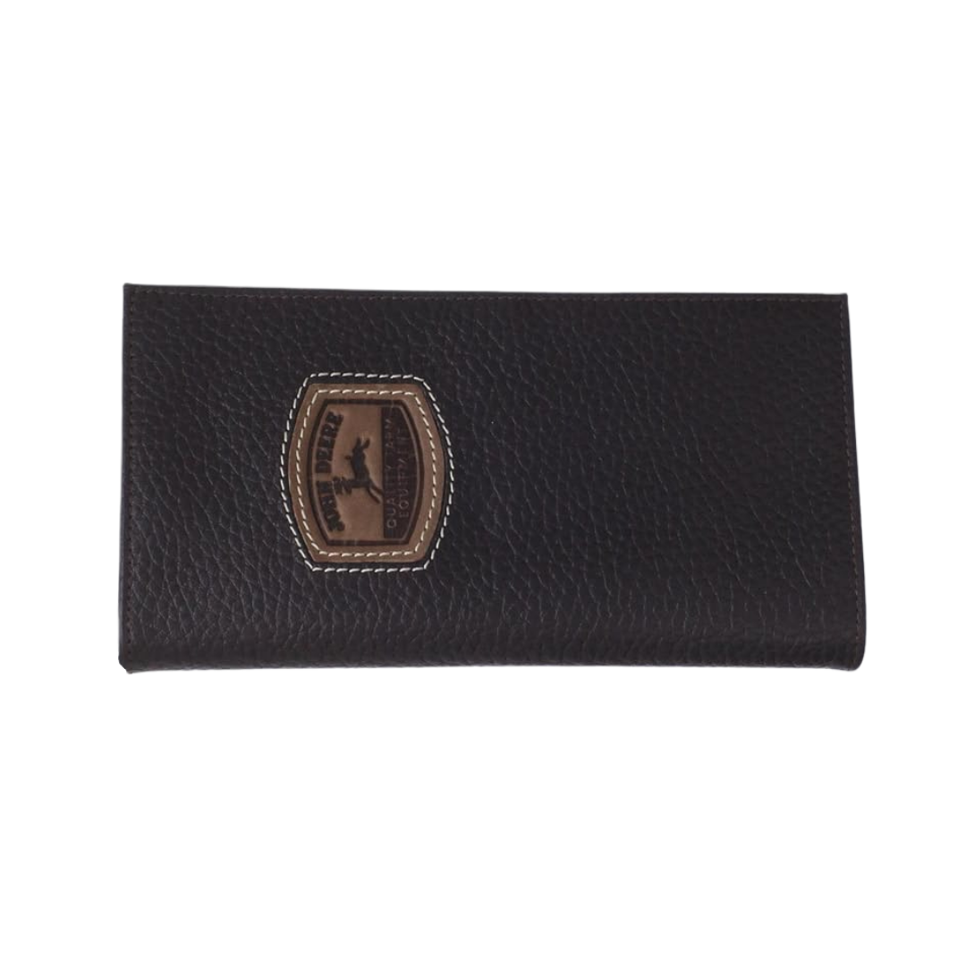 John Deere Men's Solid Black Checkbook