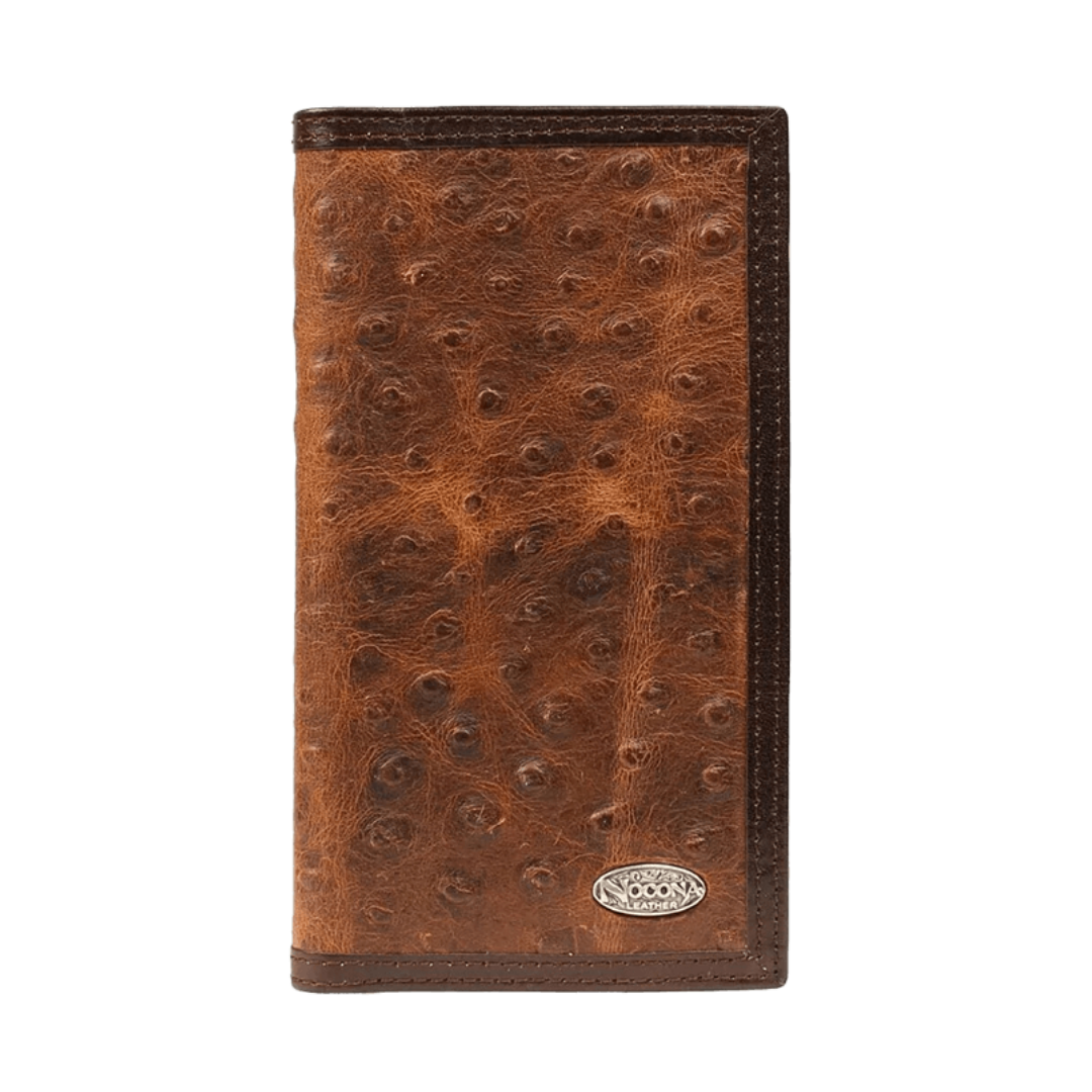 Nocona Men's Print Leather Brown Wallet