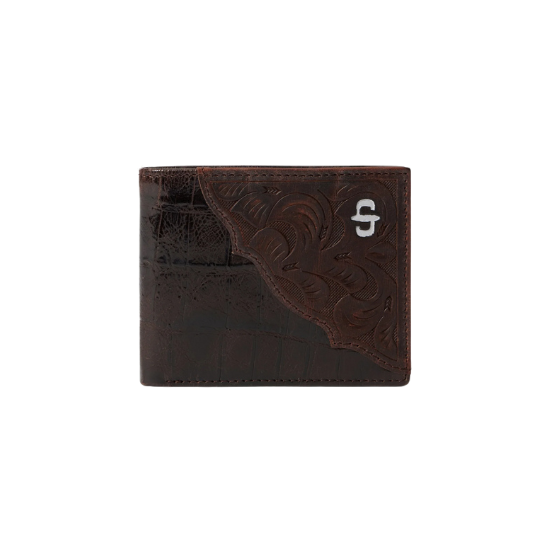 Stetson Men's Caiman Bifold Brown Wallet