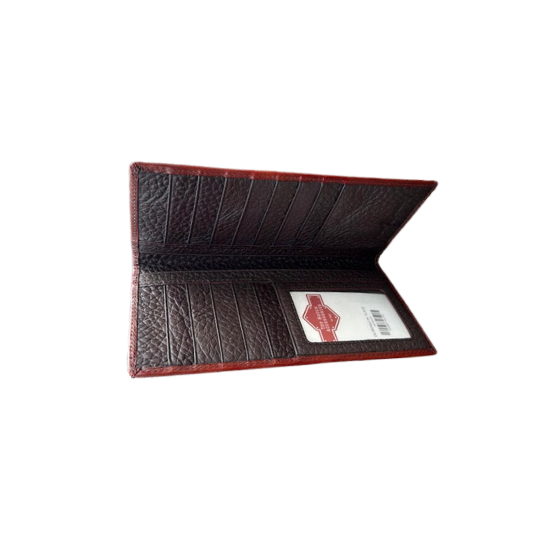 Top Notch Men's Basketweave Leather Brown Wallet
