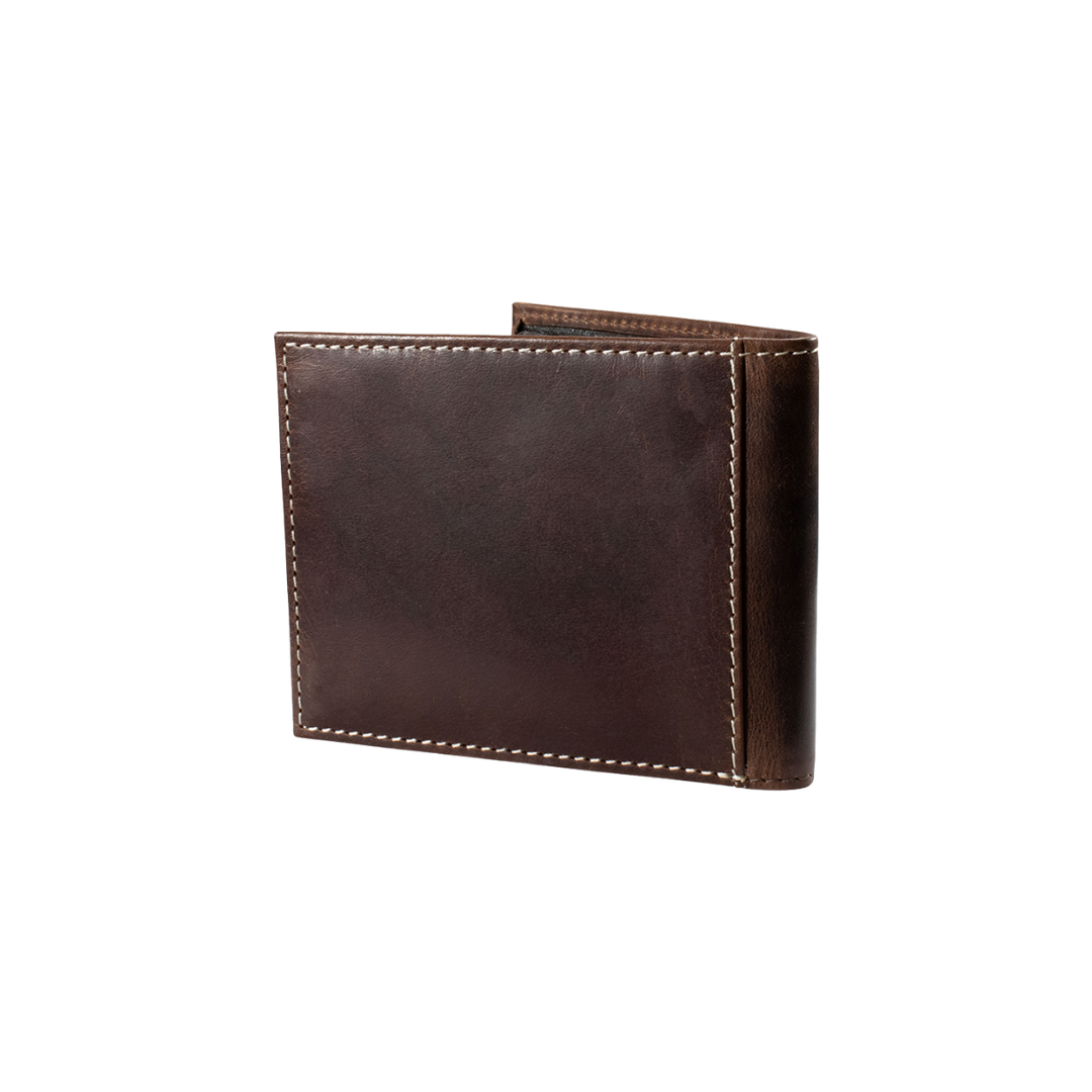 Ariat Men's Bifold Pass Case Dark Brown Wallet