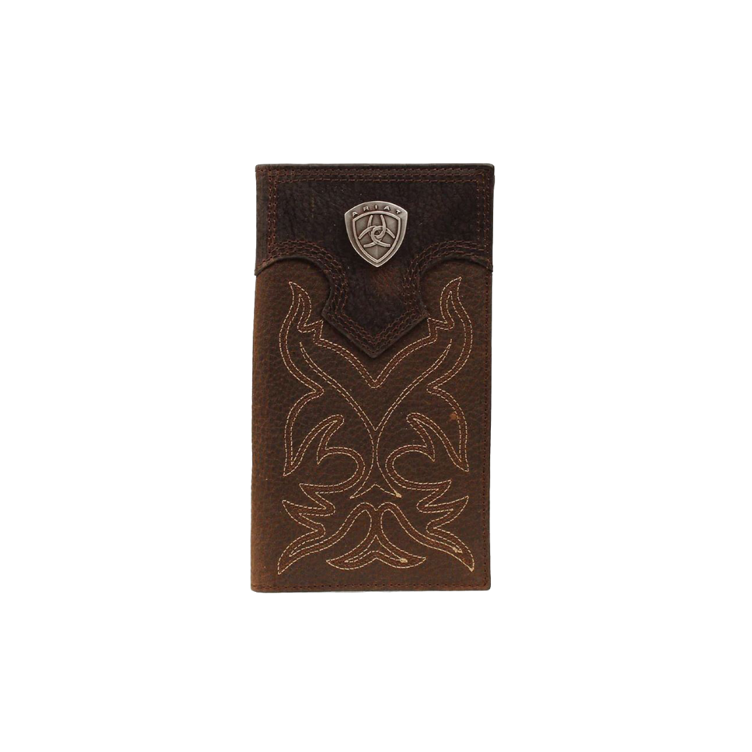 Ariat Men's Leather Brown Checkbook