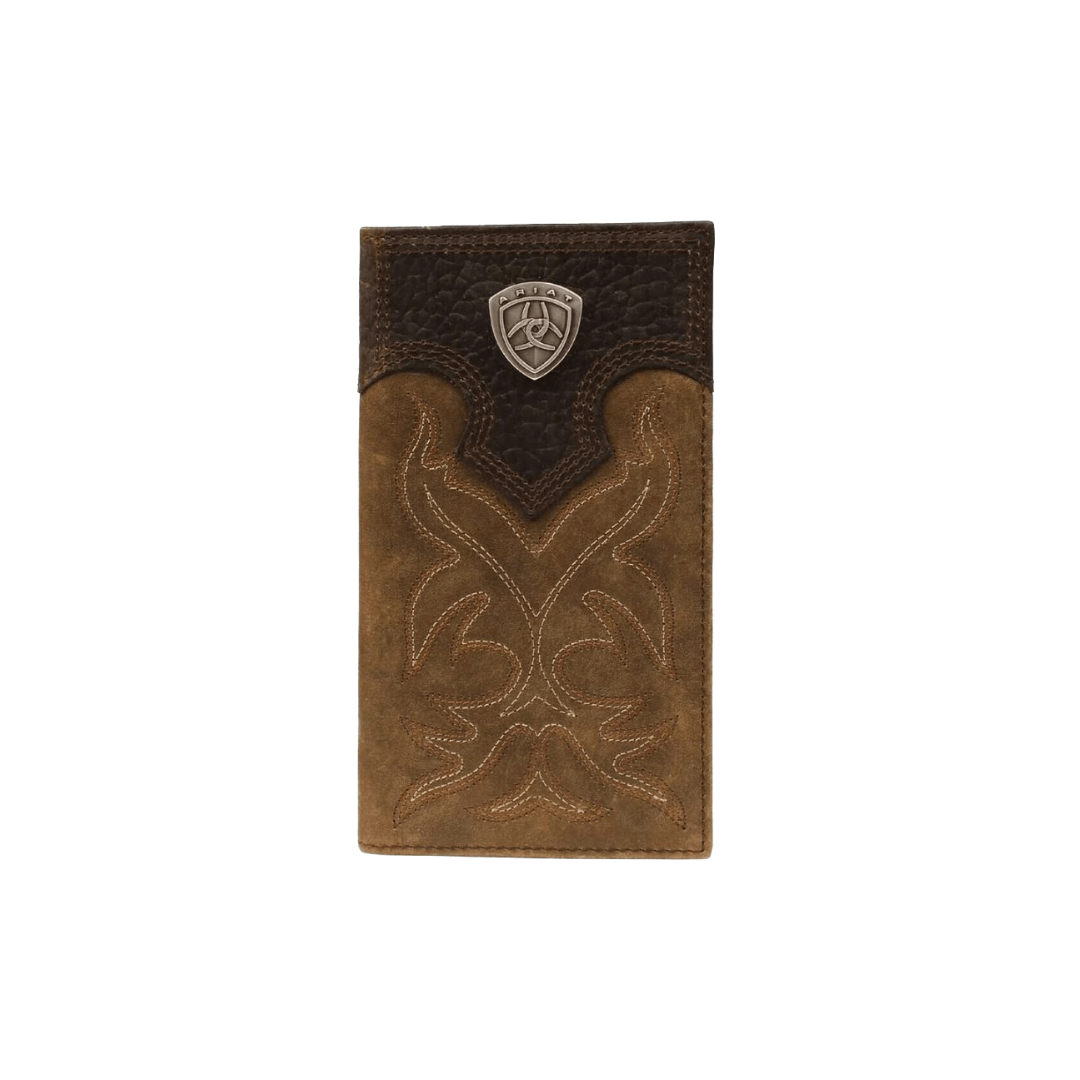 Ariat Men's Distressed Leather Rodeo Brown Wallet