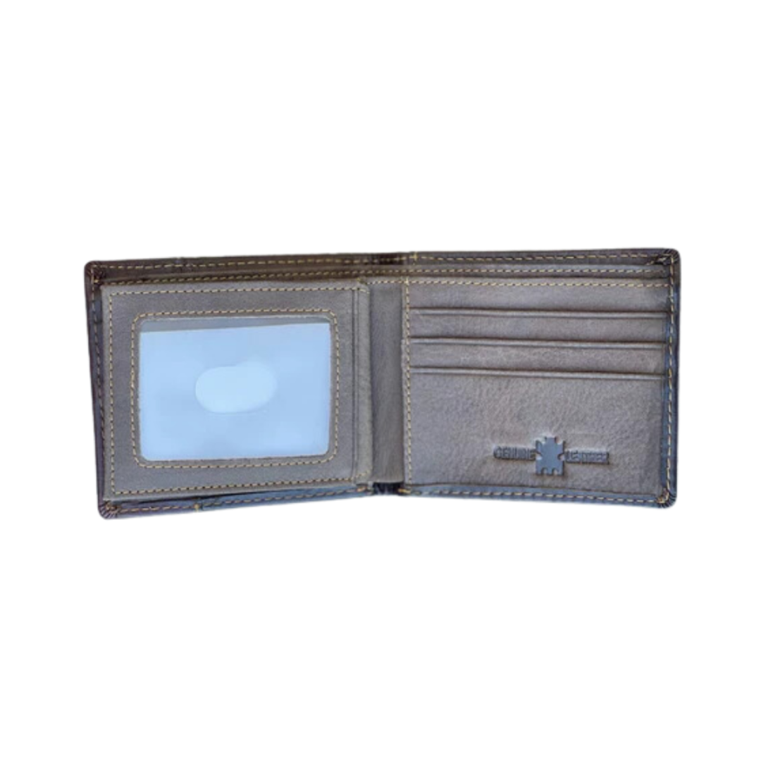 Top Noch Men's Coffee Prayaing Cowboy Beige Wallet