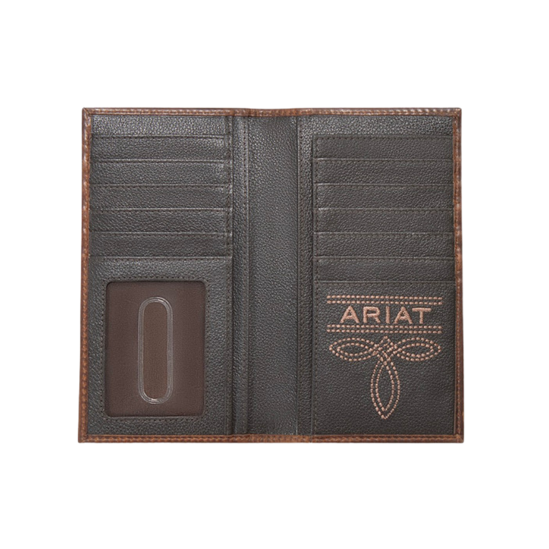 Ariat Men's Rodeo Patch Brown Wallet