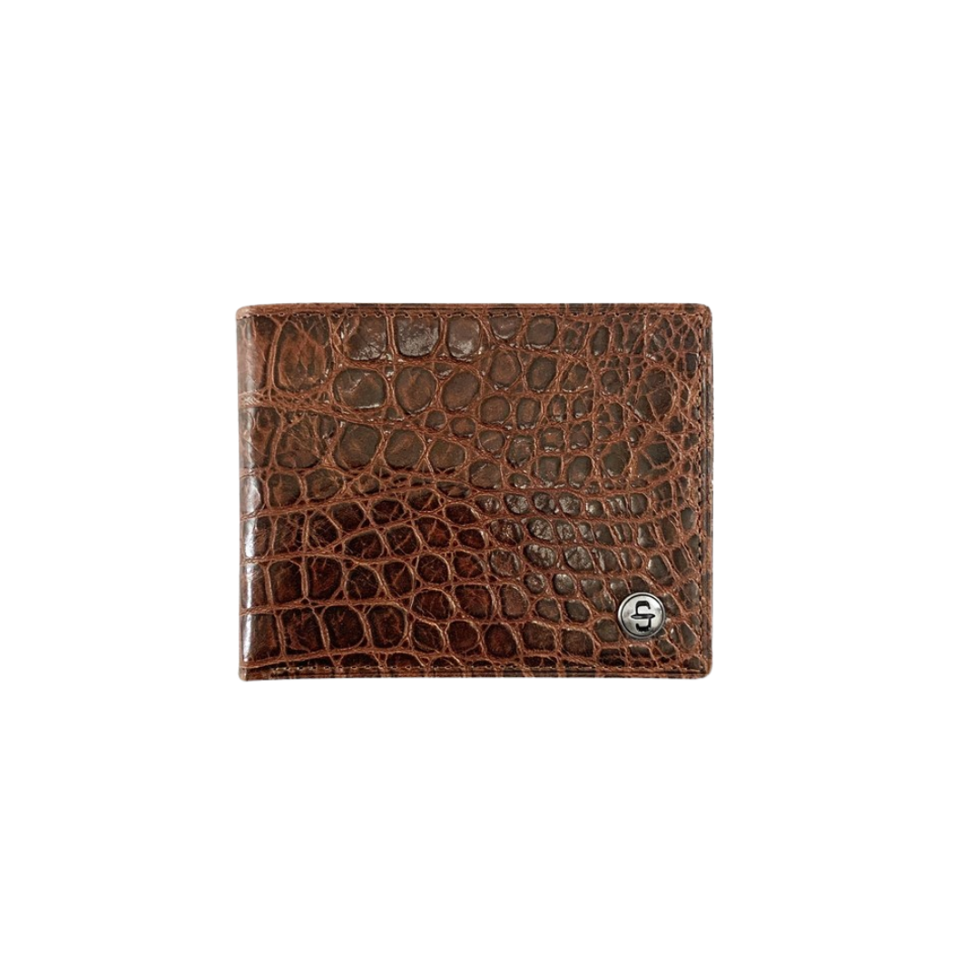 Stetson Men's Crocodile Brown Wallet