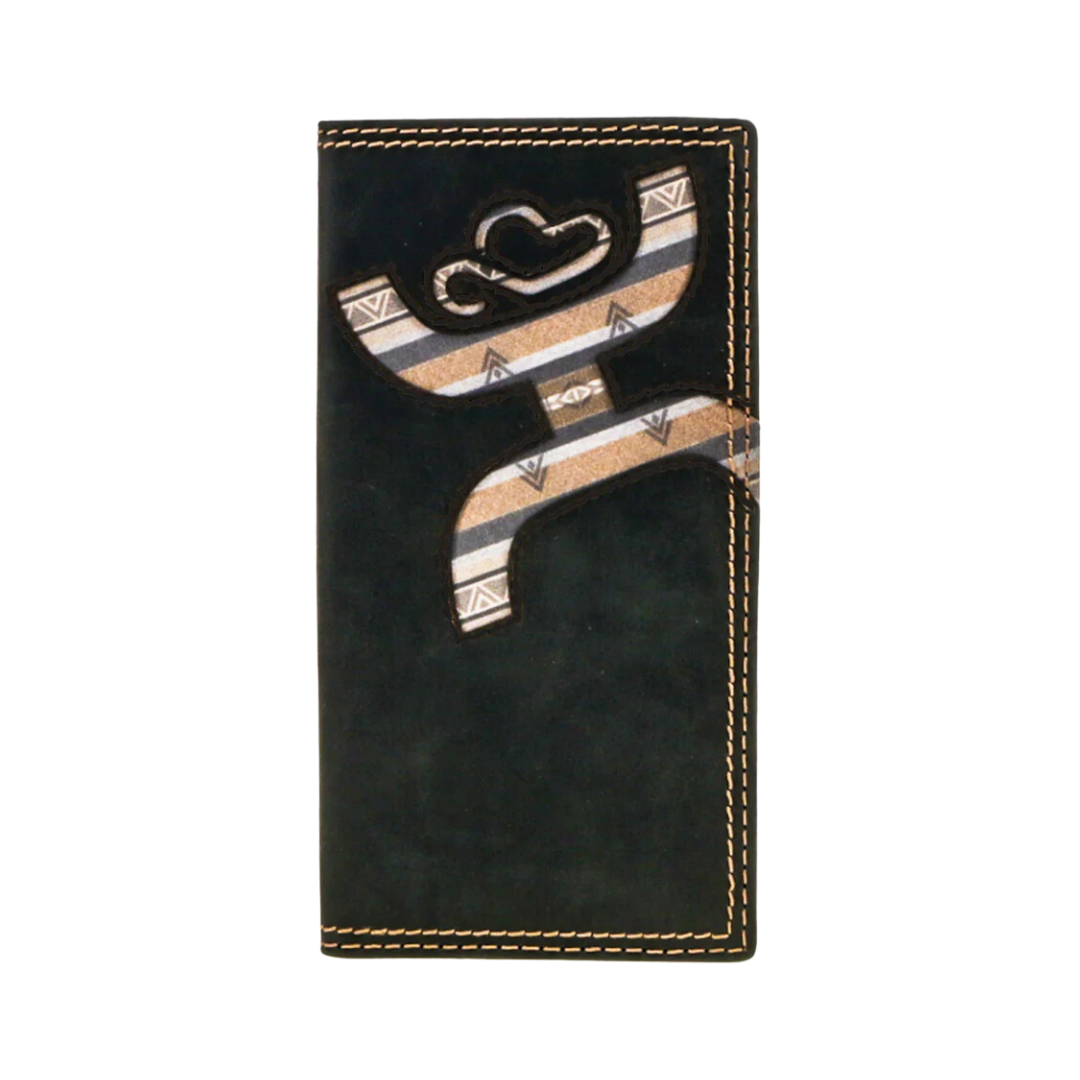 Hooey Men's Original Rodeo Lakota Print Black Wallet