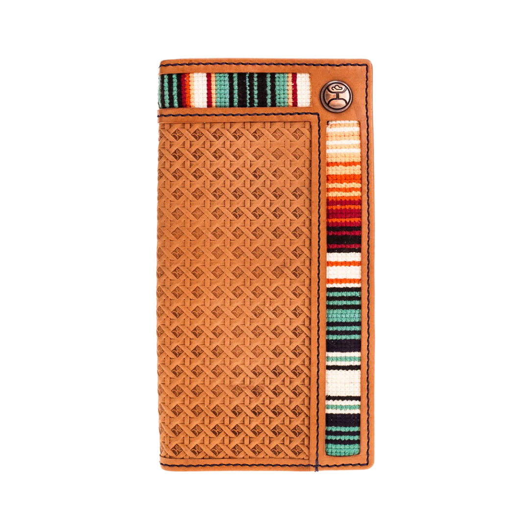 Hooey Men's Tarlo Basket Weave Serape Rodeo Tan Wallet