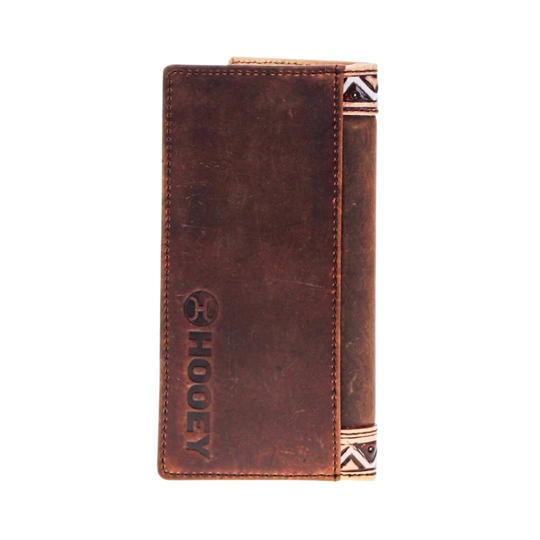 Hooey Men's Rodeo War Paint Hand Tooled Aztec Brown Tan Wallet