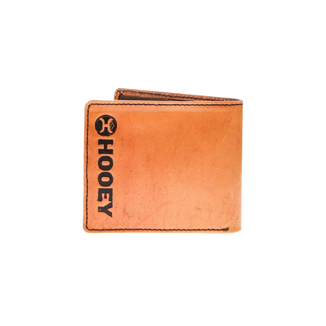 Hooey Men's Phoenix Bifold Leather Tan Turquoise Wallet