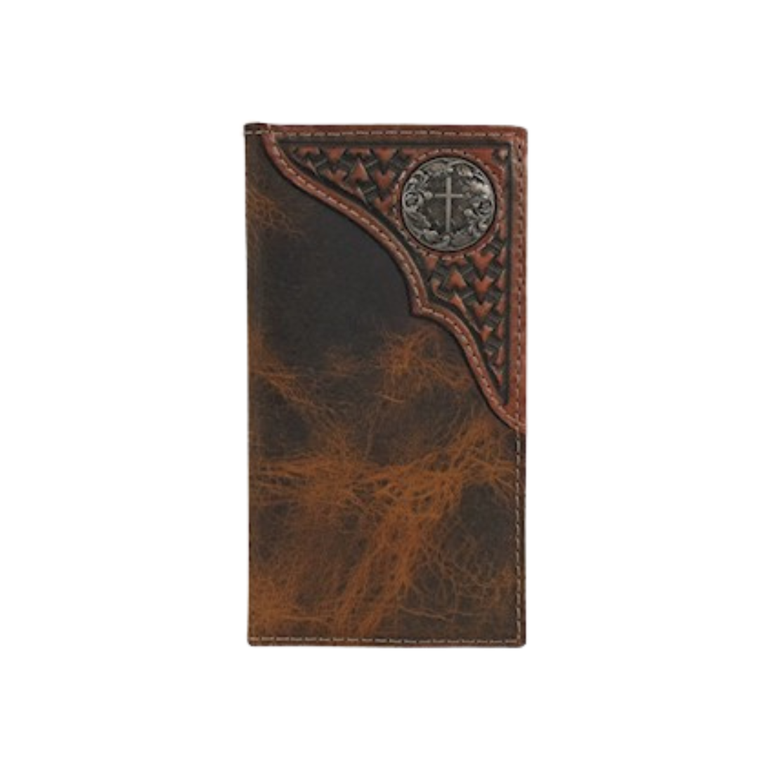 Justin Men's Junior Rodeo Toole Yoke Brown Wallet