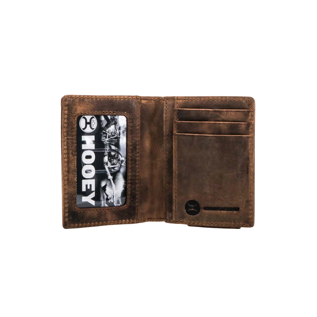 Hooey Men's Liberty Roper Bifold Brown Money Clip