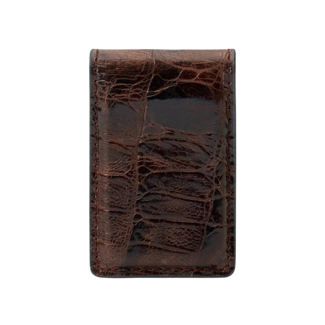 Stetson Men's Hand Tooled Croco Money Clip