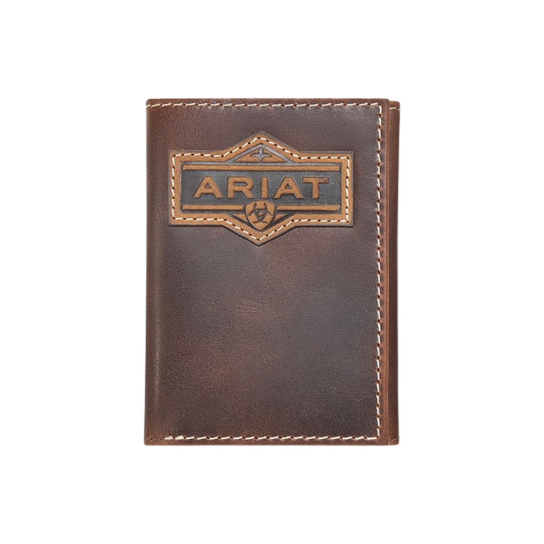 Ariat Men's Trifold Brown Wallet