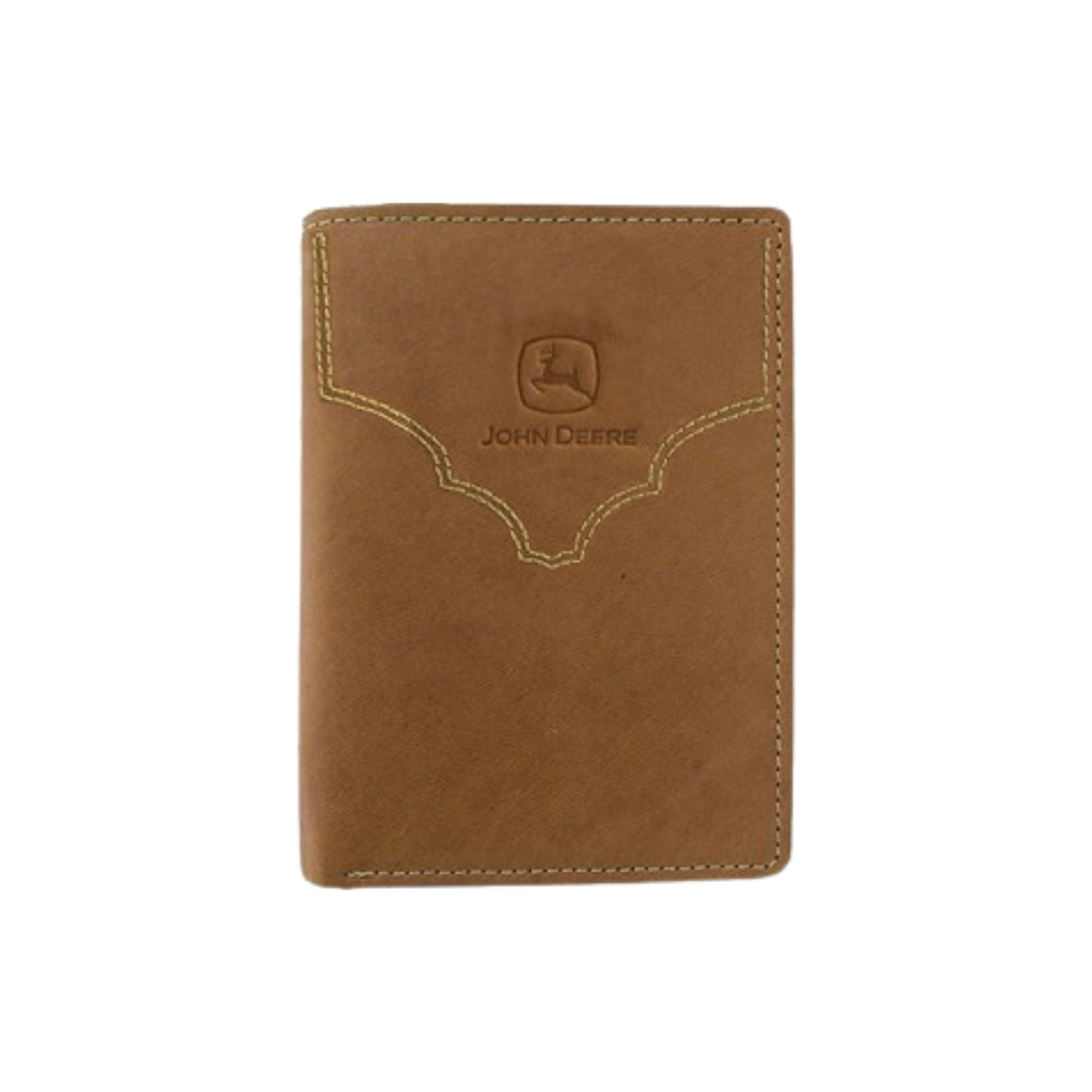 John Deere Men's Apache Tri-Fold Brown Wallet