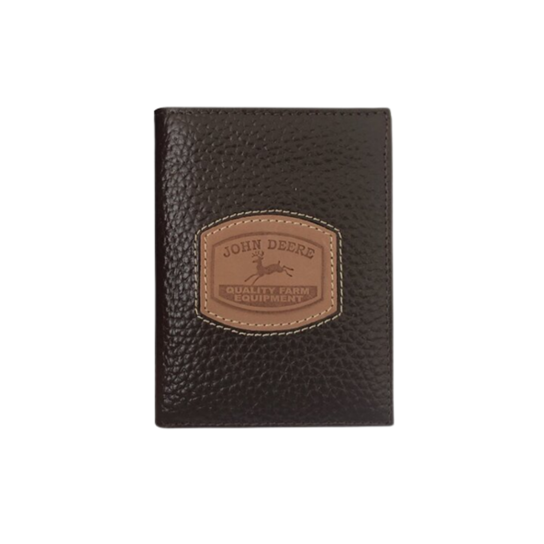 John Deere Men's Trifold Brown Wallet