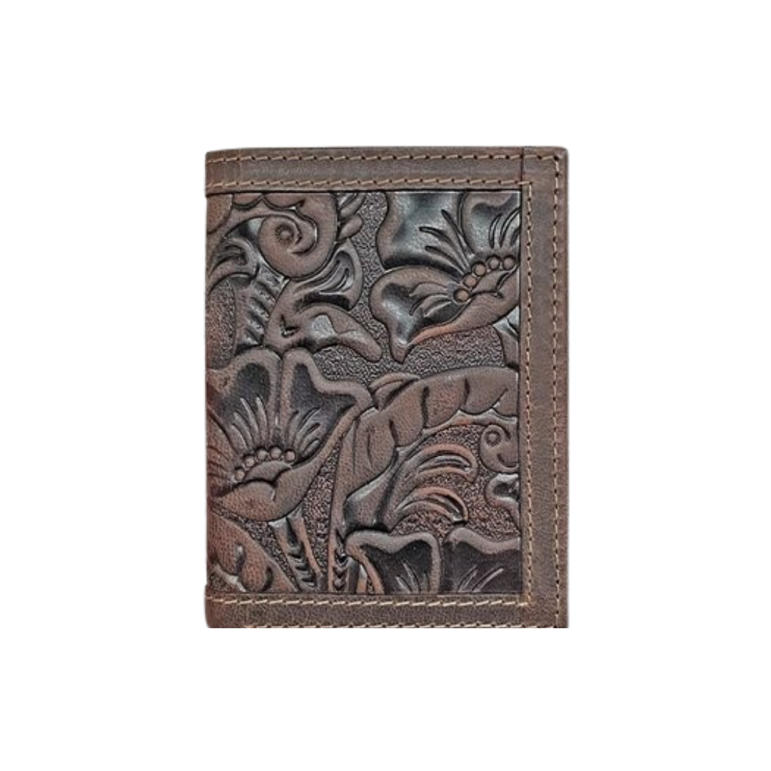 Wrangler Men's Texas Rose Brown Wallet