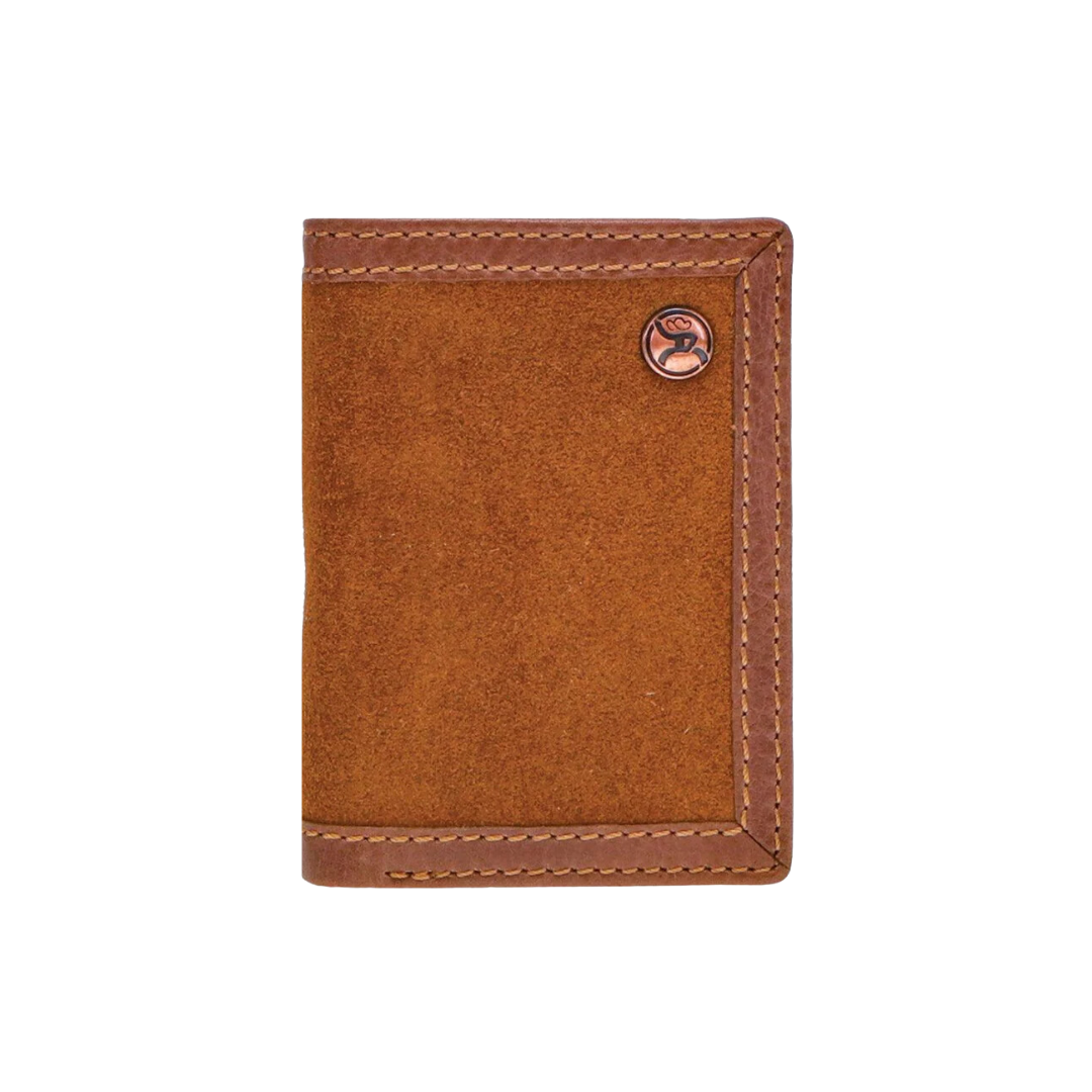 Hooey Women's Classic Roughout Leather Trifold Brown Wallet