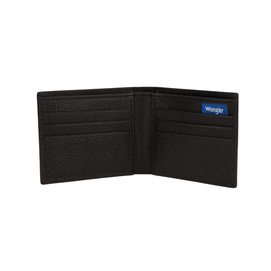 Wrangler Men's Bifold Solid Black Wallet