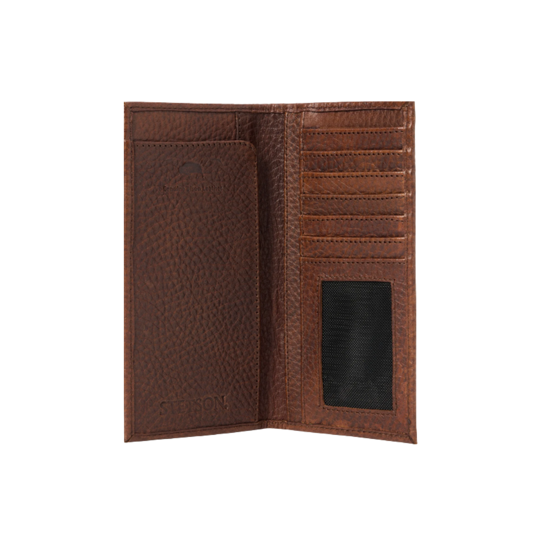 Stetson Men's Bison Rodeo Brown Wallet