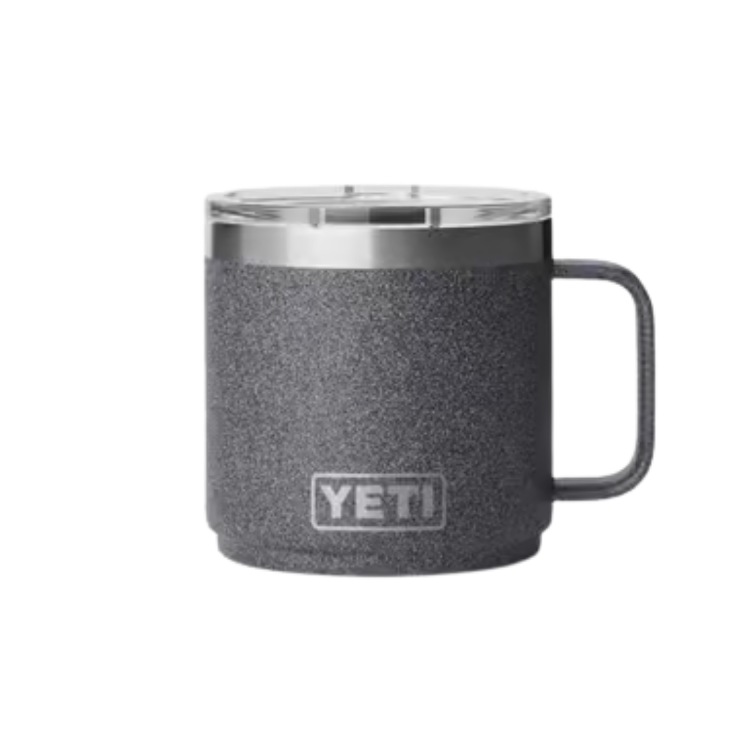 Yeti Rambler 14 oz Ceramic Magslider Stackable Black Stone Mug