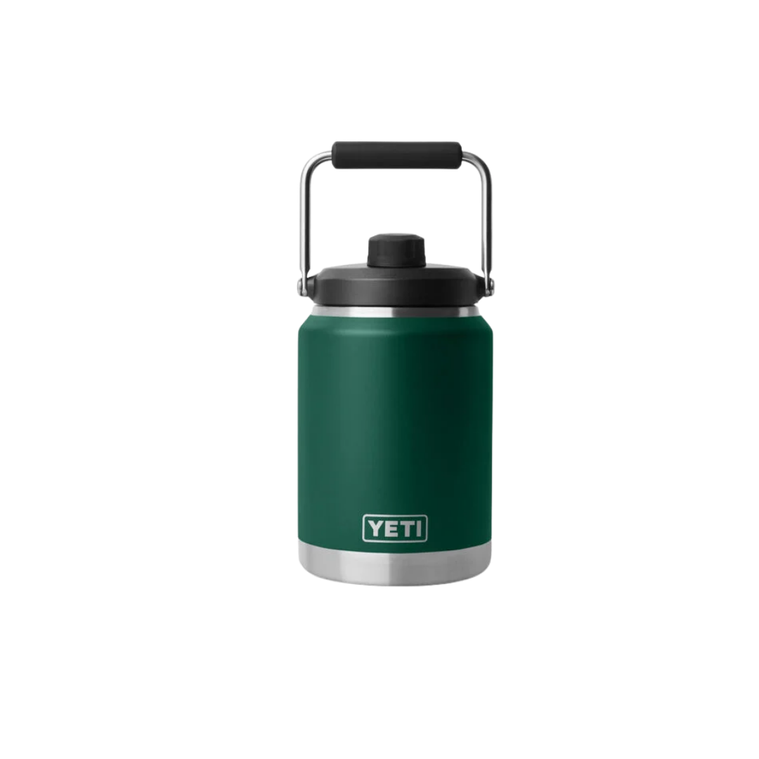 Yeti Rambler Half Jug Black Forest Green Gallon Water